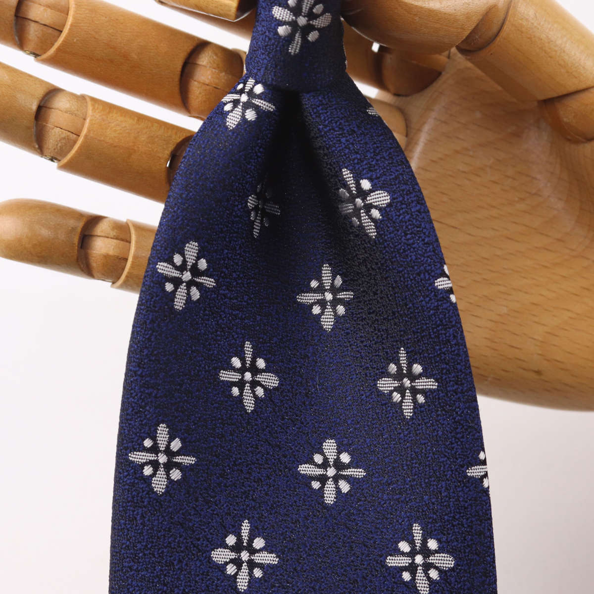ネクタイ ウィンザーノット ネクタイ 小紋 ネイビー シルク100% 日本製