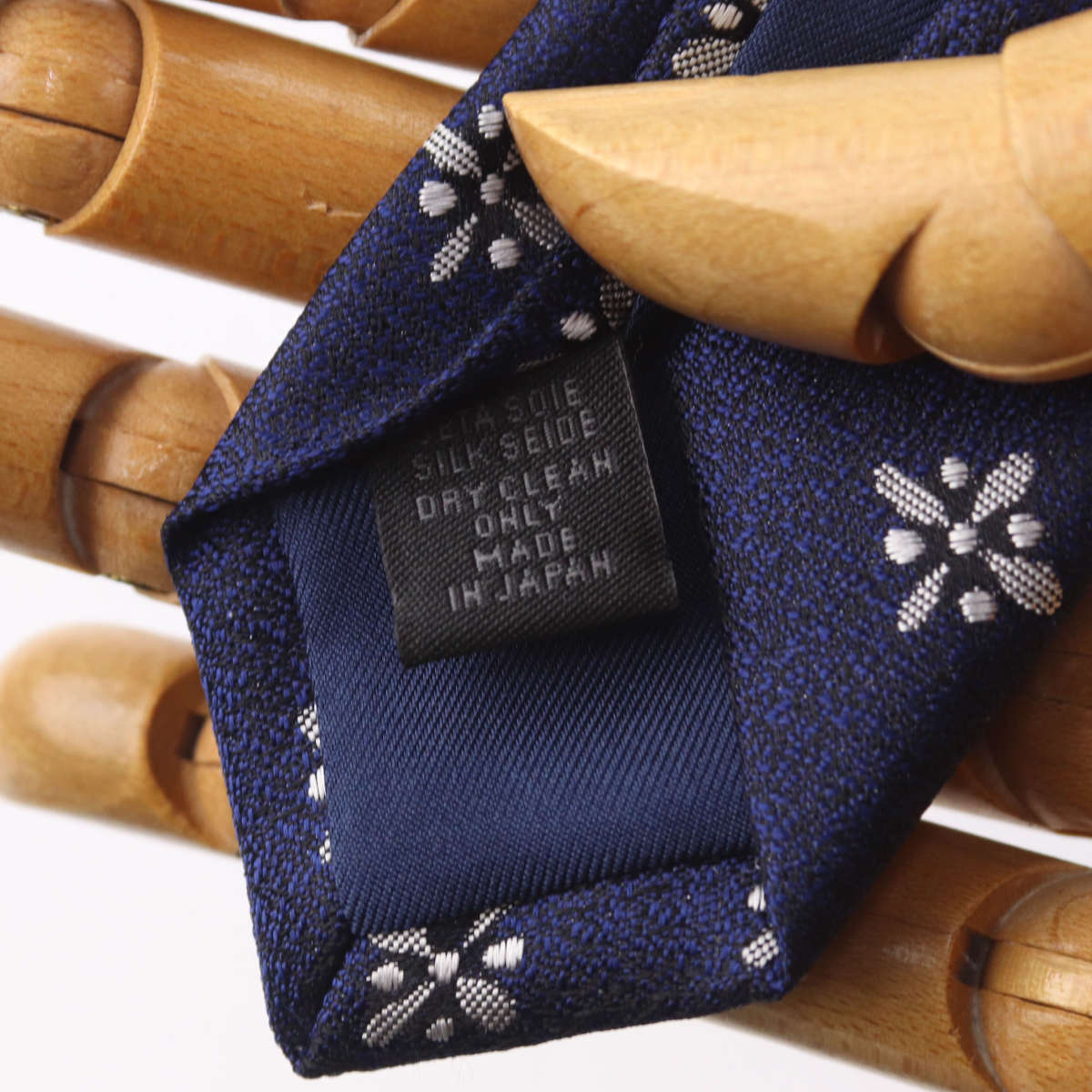ネクタイ ウィンザーノット ネクタイ 小紋 ネイビー シルク100% 日本製