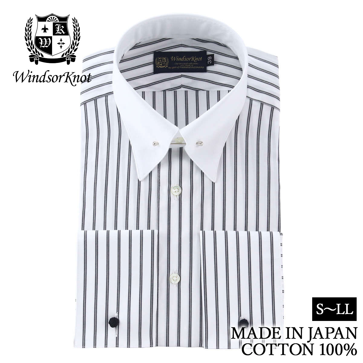 ドレスシャツ ウィンザーノット ワイシャツ ピンホールカラー