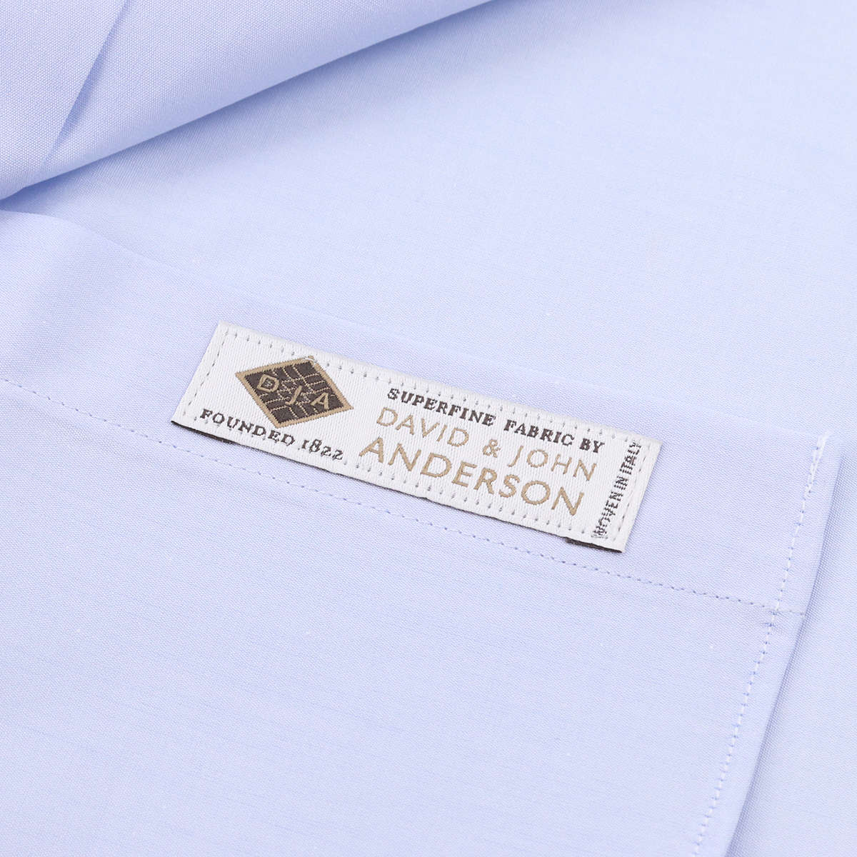 ドレスシャツ ワイシャツ サックスブルー無地 ブロード シーアイランド